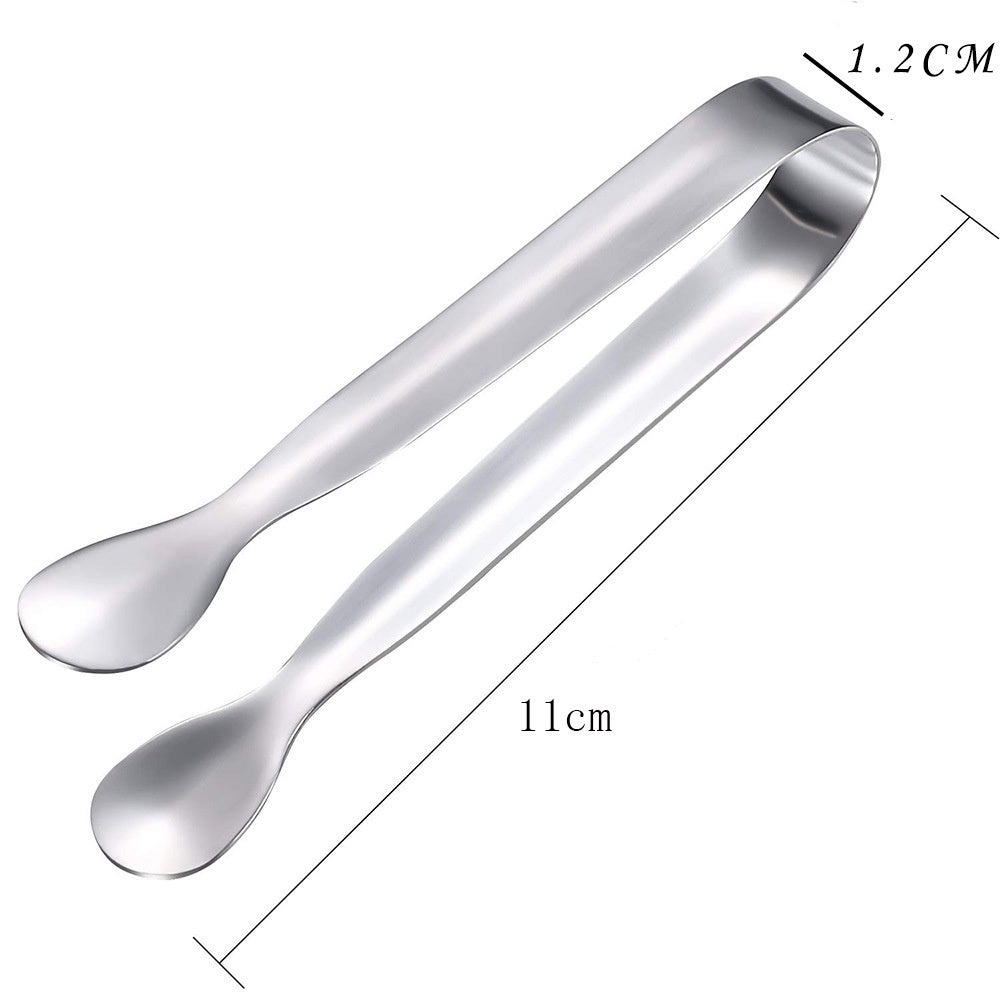 (Ready Stock)Stainless Steel Tongs For Ice Cube BBQ Clip Sandwich Bread Sugar Cube Clip 11cm /15cm Length