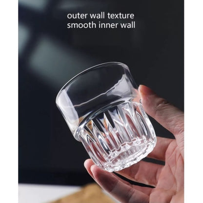 (READY STOCK)Coffee Latte Juice Wine Whisky Drink Café IN Style Clear Tempered Glass Cup Retro