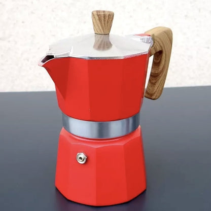 (Ready Stock)Espresso Coffee Maker Italian Style Moka Pot Stove Top 150ml 300ml Various Cols Choice Premium Quality