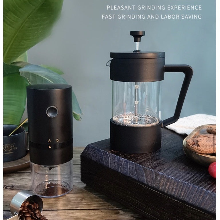 (Ready Stock)Coffee Portable Electric Coffee Grinder Automatic Type C USB Rechargeable Ceramic Burr Grind