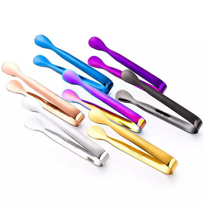 (Ready Stock)Stainless Steel Tongs For Ice Cube BBQ Clip Sandwich Bread Sugar Cube Clip 11cm /15cm Length