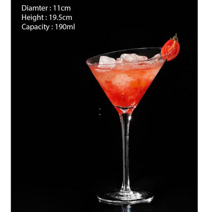 (Ready Stock)Martini Trumpet Glass Japanese Tall Cocktail Glass Ins 100ml 130ml 180ml