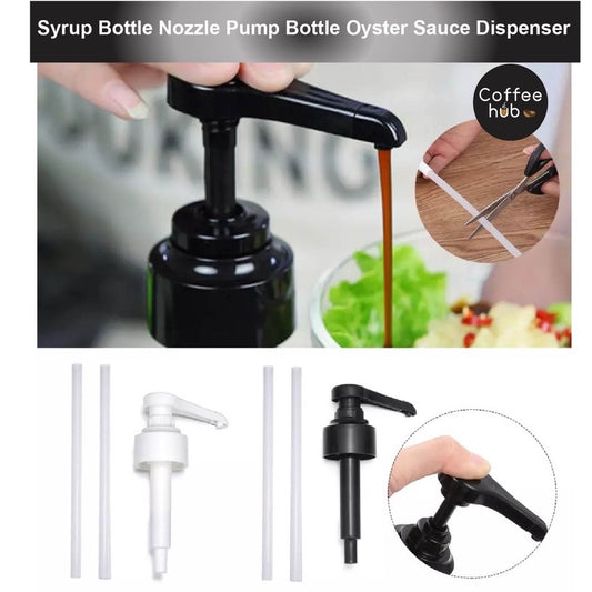 (READY STOCK)Syrup Bottle Nozzle Pump Bottle Oyster Sauce Dispenser Ketchup Vinegar Bottle Head Pressure Push Type