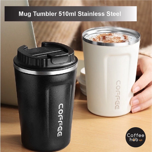 (Ready Stock)Coffee Espresso Tea Travel Sports Insulated Mug Tumbler 510ml Stainless Steel With Lid Multi Color