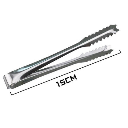 (Ready Stock)Stainless Steel Tongs For Ice Cube BBQ Clip Sandwich Bread Sugar Cube Clip 11cm /15cm Length