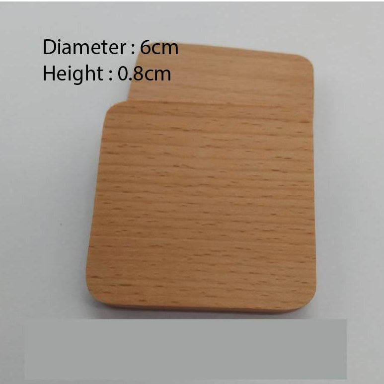 (READY STOCK) Coffee Cup Wood Coaster Square Round Resistant Heat Drink Mat Cup Pad Non Slip 8.8cm