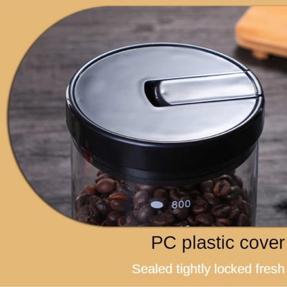 (READY STOCK)Coffee Bean Kitchen Food Seasoning Storage Tank Jar Sealed Tight Glass Canister With Bamboo and Plastic Lid