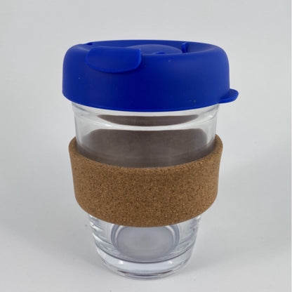 (Ready Stock)Espress Coffee Take Away Reusable Mug Cup Glass with Cork Band 12oz |340ml