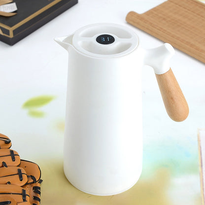 (READY STOCK)1000ml Heat Insulation Thermal Flask Jug Bottle Hot Water With Handle Temperature Display