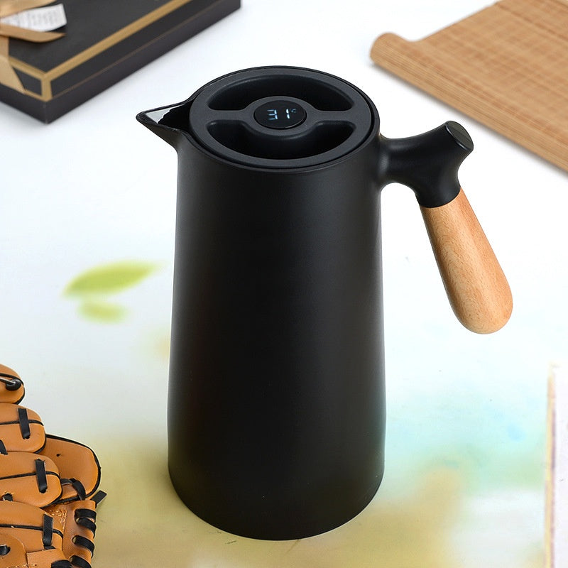 (READY STOCK)1000ml Heat Insulation Thermal Flask Jug Bottle Hot Water With Handle Temperature Display