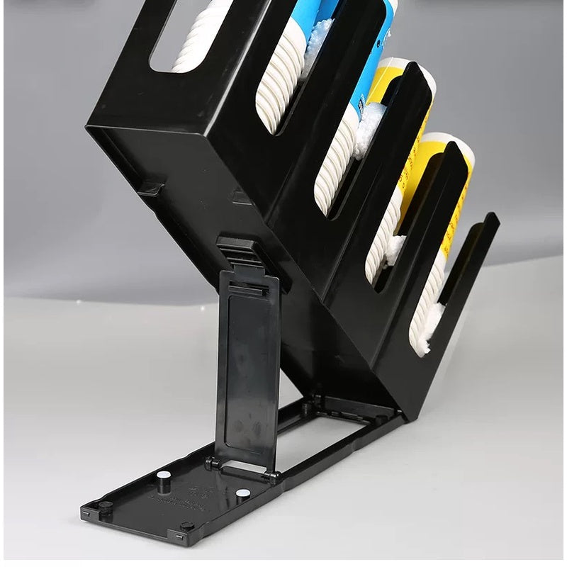 (Ready Stock)Coffee Shop Paper Cup Holder Adjustable Display Rack Disposable Cup Organizer 4 Compartment