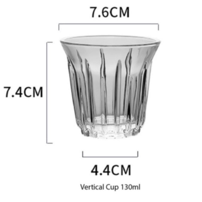 (READY STOCK)Coffee Latte Juice Wine Whisky Drink Café IN Style Clear Tempered Glass Cup Retro