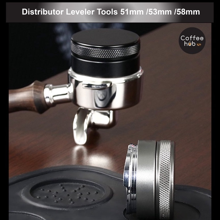 (Ready Stock)Espresso Coffee Distributor Leveler Tools Height Adjustable 51mm/53mm Breville/58mm