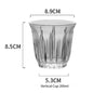 (READY STOCK)Coffee Latte Juice Wine Whisky Drink Café IN Style Clear Tempered Glass Cup Retro