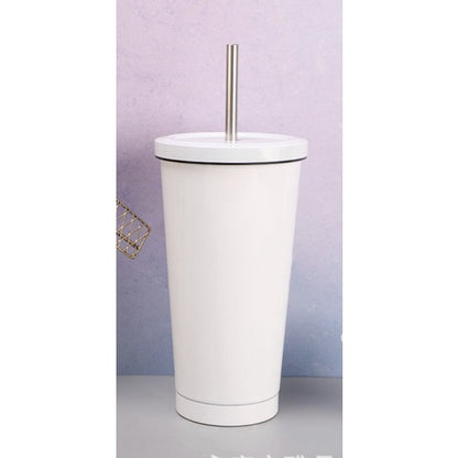 (Ready Stock)Coffee Mug Drink Travel Portable Flask Insulated Stainless Steel 500ml Tumbler With Straw