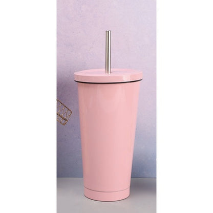 (Ready Stock)Coffee Mug Drink Travel Portable Flask Insulated Stainless Steel 500ml Tumbler With Straw