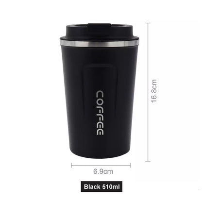 (Ready Stock)Coffee Espresso Tea Travel Sports Insulated Mug Tumbler 510ml Stainless Steel With Lid Multi Color