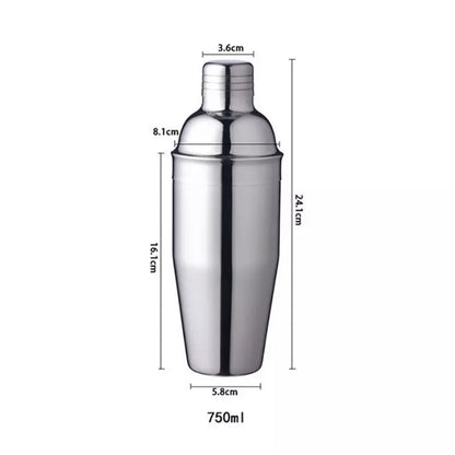 (Ready Stock)Cocktail Shaker Mixer Pourer Bar Tools Stainless Steel Glass With Scale 400ml 550ml 750ml