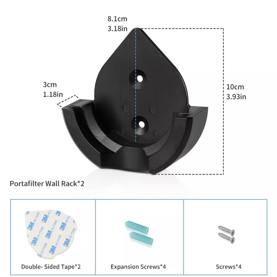 (Ready Stock)Espresso Coffee Machine Portafilter Holder 51/53/58mm ABS Solid Wall Rack Mounted