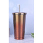 (Ready Stock)Coffee Mug Drink Travel Portable Flask Insulated Stainless Steel 500ml Tumbler With Straw