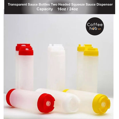 (READY STOCK)Plastic Condiment Bottles Squeeze Kitchen Leak Proof Seasoning Tomato Ketchup Squeeze Bottle Dispenser