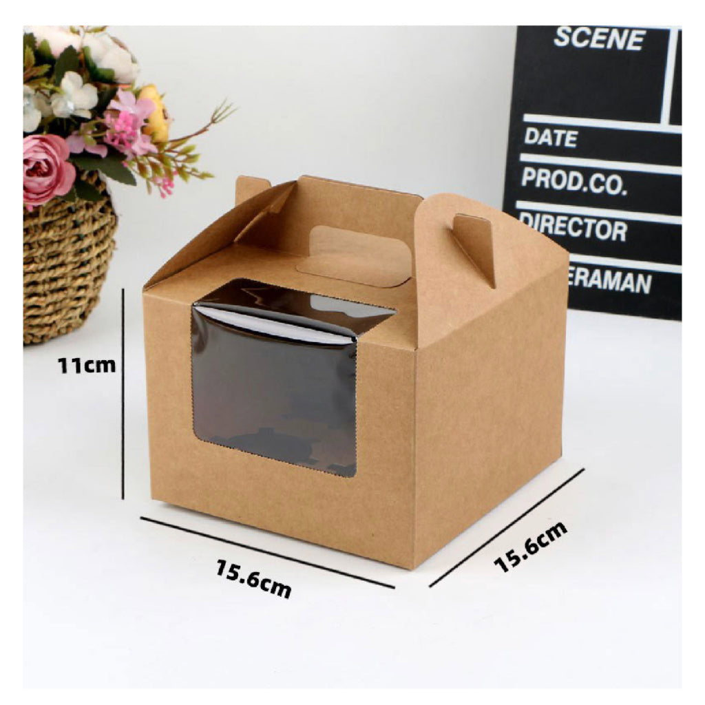 (READY STOCK)Dessert Cup Cake Muffin Pastry Swiss Roll Baking Packaging Paper Box Thick Paper 2/4/6 Holes 10pcs