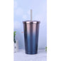 (Ready Stock)Coffee Mug Drink Travel Portable Flask Insulated Stainless Steel 500ml Tumbler With Straw