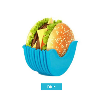 (READY STOCK)Burger Holder Reusable Anti-dirty Hands Silicone Various Col