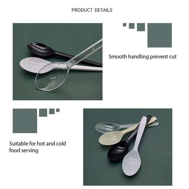 (READY STOCK)Disposable Take Away Bungkus Rice Food Plastic Spoon Fork Knife