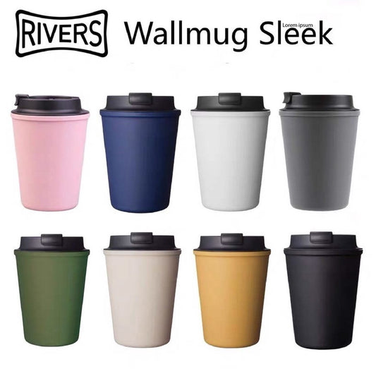 (Ready Stock) Genuine Japan Rivers Wallmug Sleek Coffee Tumbler 350ml Micro Coffee Dripper