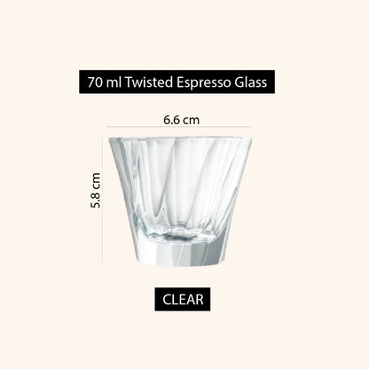 (Ready Stock) LOVERAMICS URBAN GLASS 70ml 120ml 180ml 360ml TWISTED CAPPUCCINO GLASS