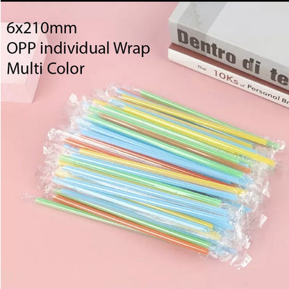 (READY STOCK)Coffee Boba Milk Tea PP Straw Café Supplies 21cm Length ±100pcs/bag 0.6cm 1.1cm(OPP Wrapped)