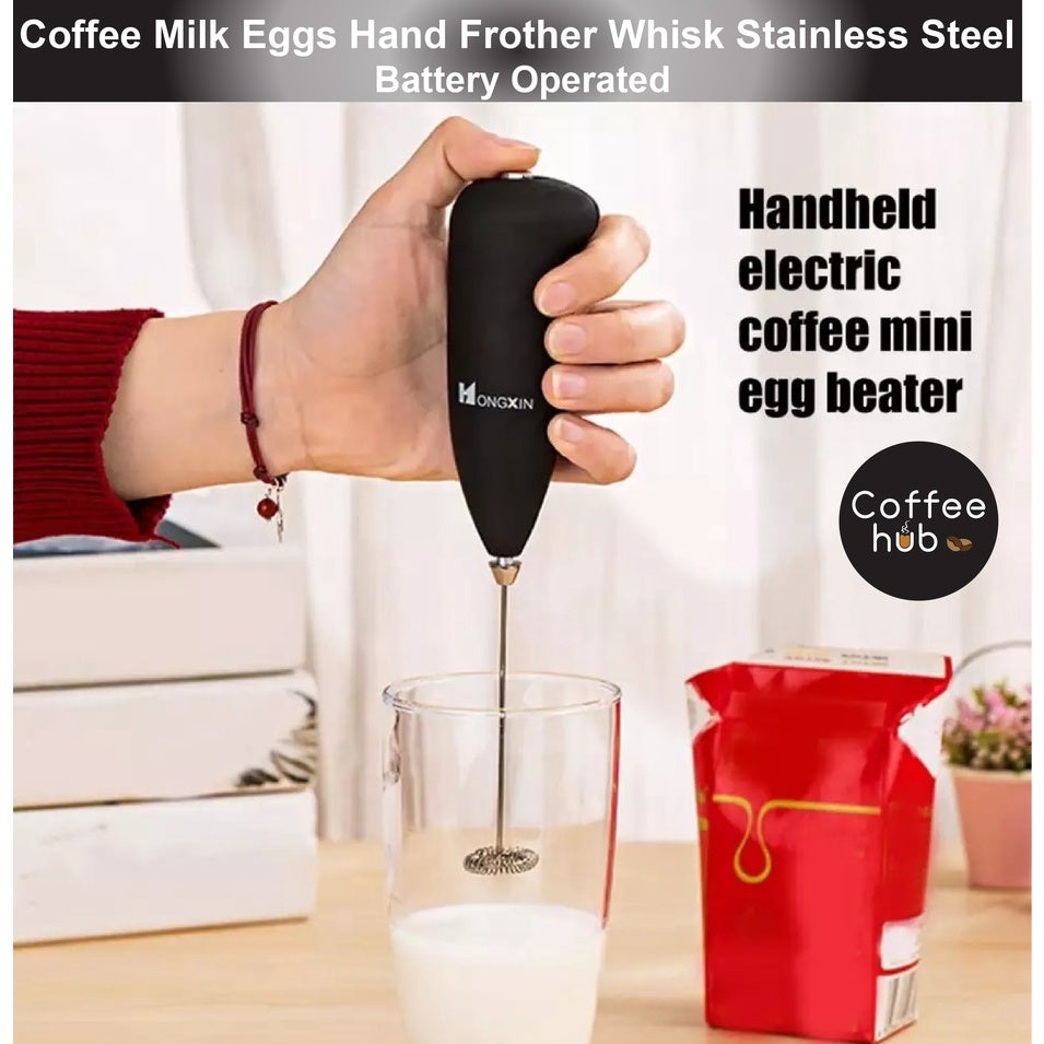 (Ready Stock)Coffee Latte Art Electronic Milk Frother Hand Whisk Battery Operated Mini Blender Kitchen Egg Beater