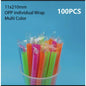 (READY STOCK)Coffee Boba Milk Tea PP Straw Café Supplies 21cm Length ±100pcs/bag 0.6cm 1.1cm(OPP Wrapped)