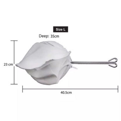 (Ready Stock)Coffee Mesh Filter Bag Reusable Strainer Soybean Coffee Tea With Stainless Steel Handle (27cm 30cm Depth))