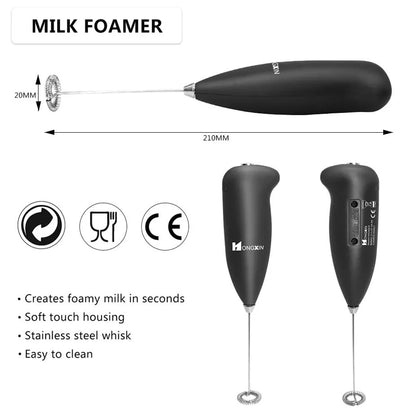 (Ready Stock)Coffee Latte Art Electronic Milk Frother Hand Whisk Battery Operated Mini Blender Kitchen Egg Beater