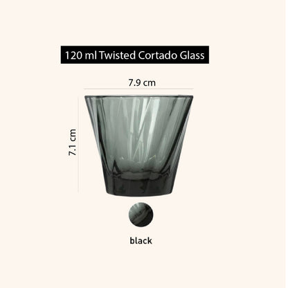 (Ready Stock) LOVERAMICS URBAN GLASS 70ml 120ml 180ml 360ml TWISTED CAPPUCCINO GLASS