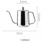 (Ready Stock)Coffee Hand Drip Gooseneck Narrow Spout Kettle Teflon Black Stainless Steel Capacity 350ml 600ml 1000ml