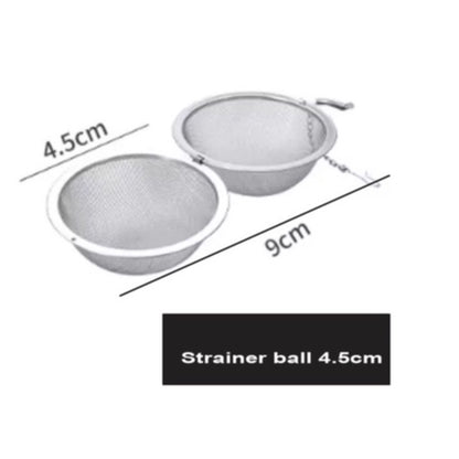 (Ready Stock)Tea Filter Infuser Ball Sphere Locking Spice Bail Strainer Mesh Infuser Ball Stainless Steel