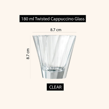 (Ready Stock) LOVERAMICS URBAN GLASS 70ml 120ml 180ml 360ml TWISTED CAPPUCCINO GLASS