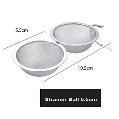 (Ready Stock)Tea Filter Infuser Ball Sphere Locking Spice Bail Strainer Mesh Infuser Ball Stainless Steel