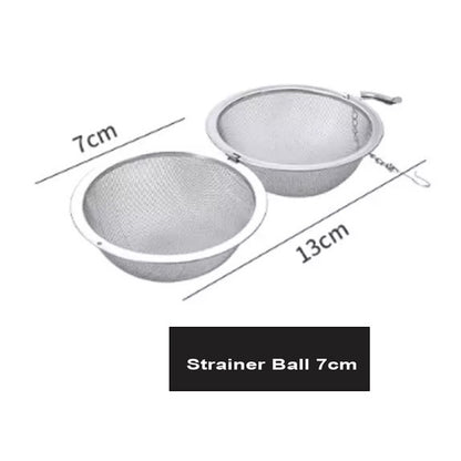 (Ready Stock)Tea Filter Infuser Ball Sphere Locking Spice Bail Strainer Mesh Infuser Ball Stainless Steel