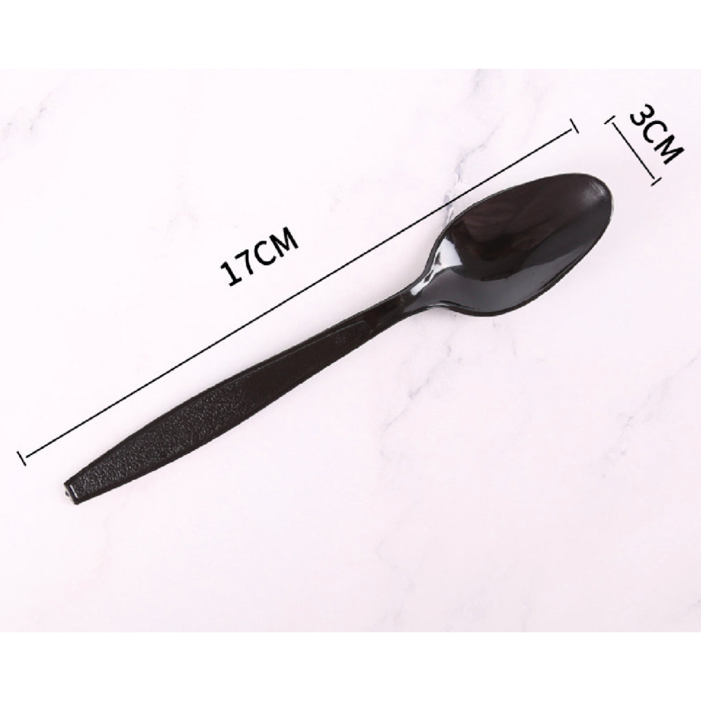 (READY STOCK)Disposable Take Away Bungkus Rice Food Plastic Spoon Fork Knife