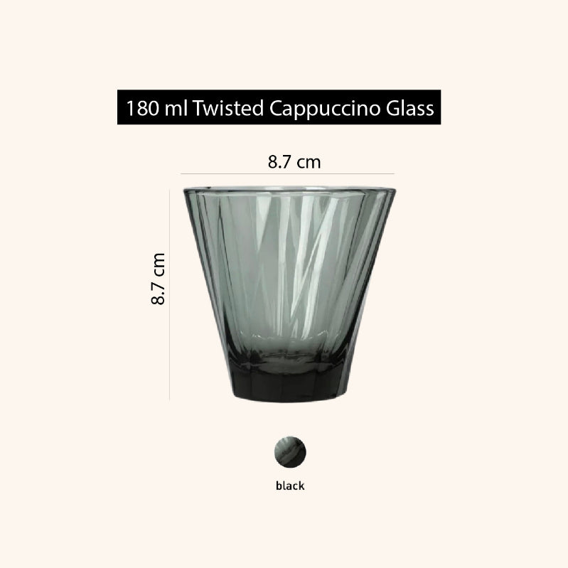 (Ready Stock) LOVERAMICS URBAN GLASS 70ml 120ml 180ml 360ml TWISTED CAPPUCCINO GLASS