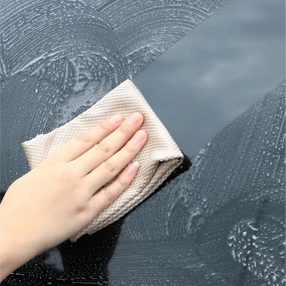 (READY STOCK)Coffee Barista Glass Cleaning Cloth Table Cloth Fish Scale Kitchen Towel Glass Window Reusable Non Marking