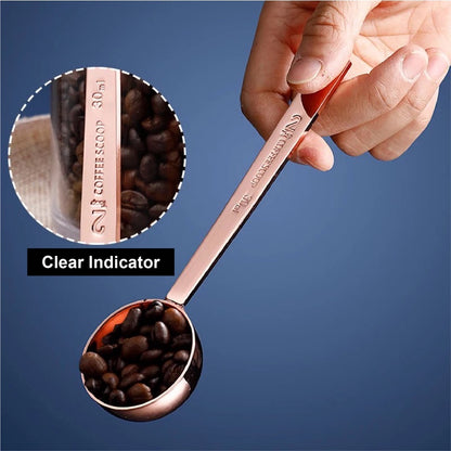 (Ready Stock)Espresso Coffee Sugar Powder Stainless Steel Kitchen Measuring Spoon Scoop With Scale 15ml 30ml