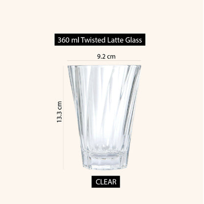 (Ready Stock) LOVERAMICS URBAN GLASS 70ml 120ml 180ml 360ml TWISTED CAPPUCCINO GLASS