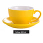 (Ready Stock)Coffee Espresso Latte Cup Ceramic Thick 300ml with Saucer Multi Glossy Color Matt Colour