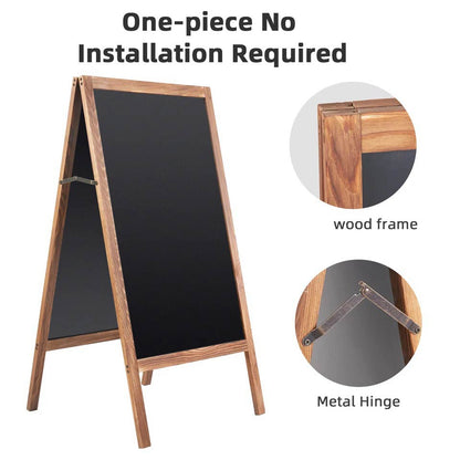 (Ready Stock)Standing Sandwich Cafe Menu Board Menu Display Sidewalk Wooden Chalkboard