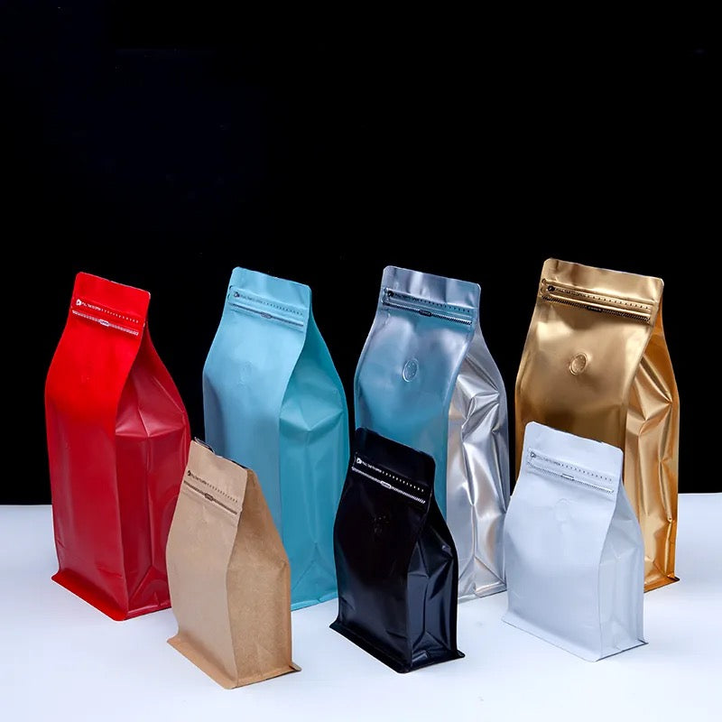 (READY STOCK)Coffee Bag Aluminium Foil Packaging Bag With Air Valve Sealed Food Powder Tea Powder Nuts Storage Airtight